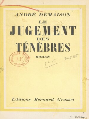cover image of Le jugement des ténèbres